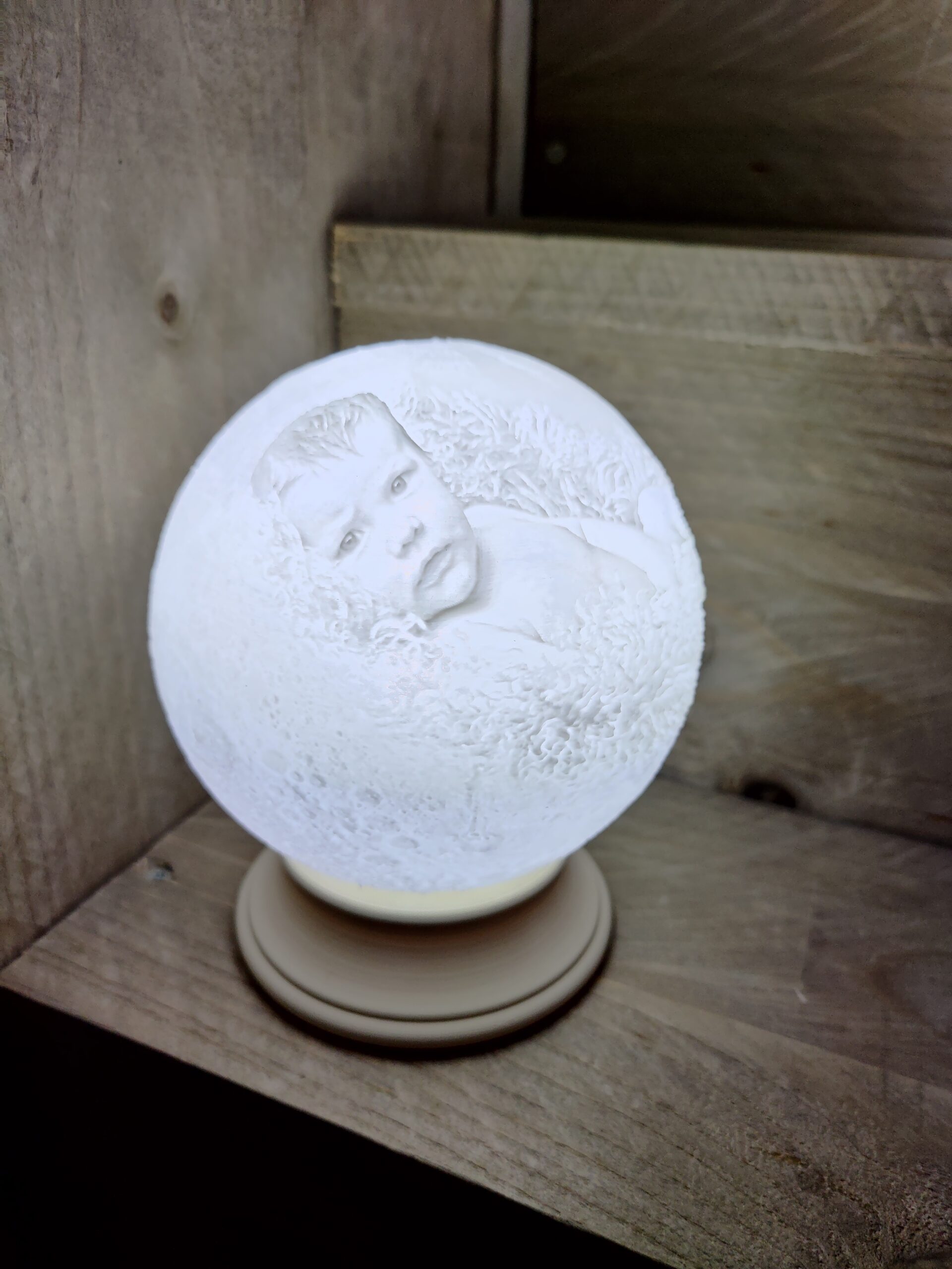 Lithophane bol lamp - Afbeelding 2