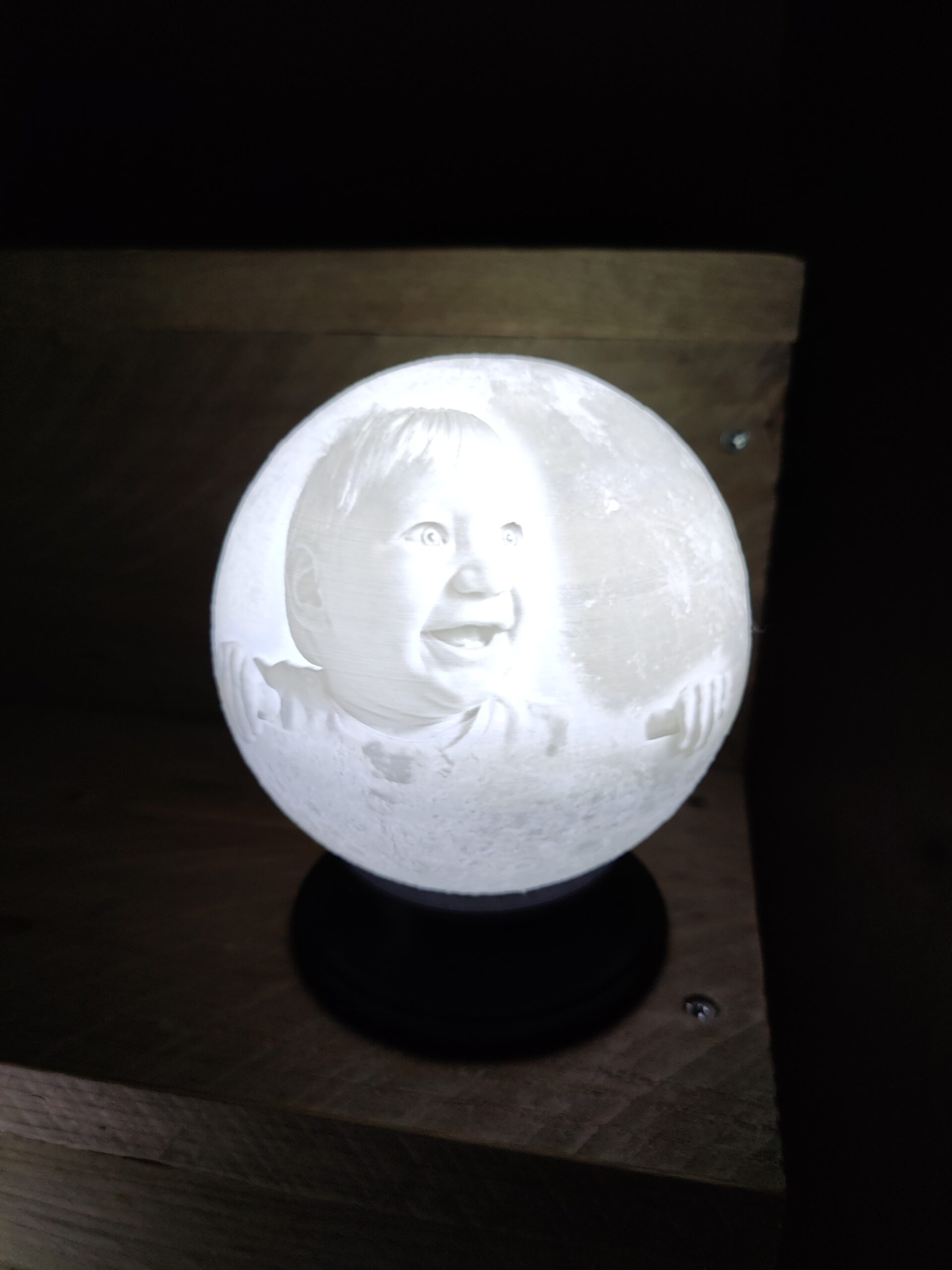 Lithophane bol lamp - Afbeelding 3