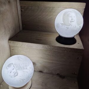 Lithophane bol lamp