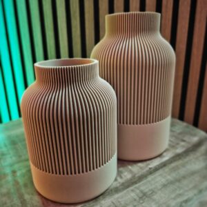 Ribbelvazen 3D geprint